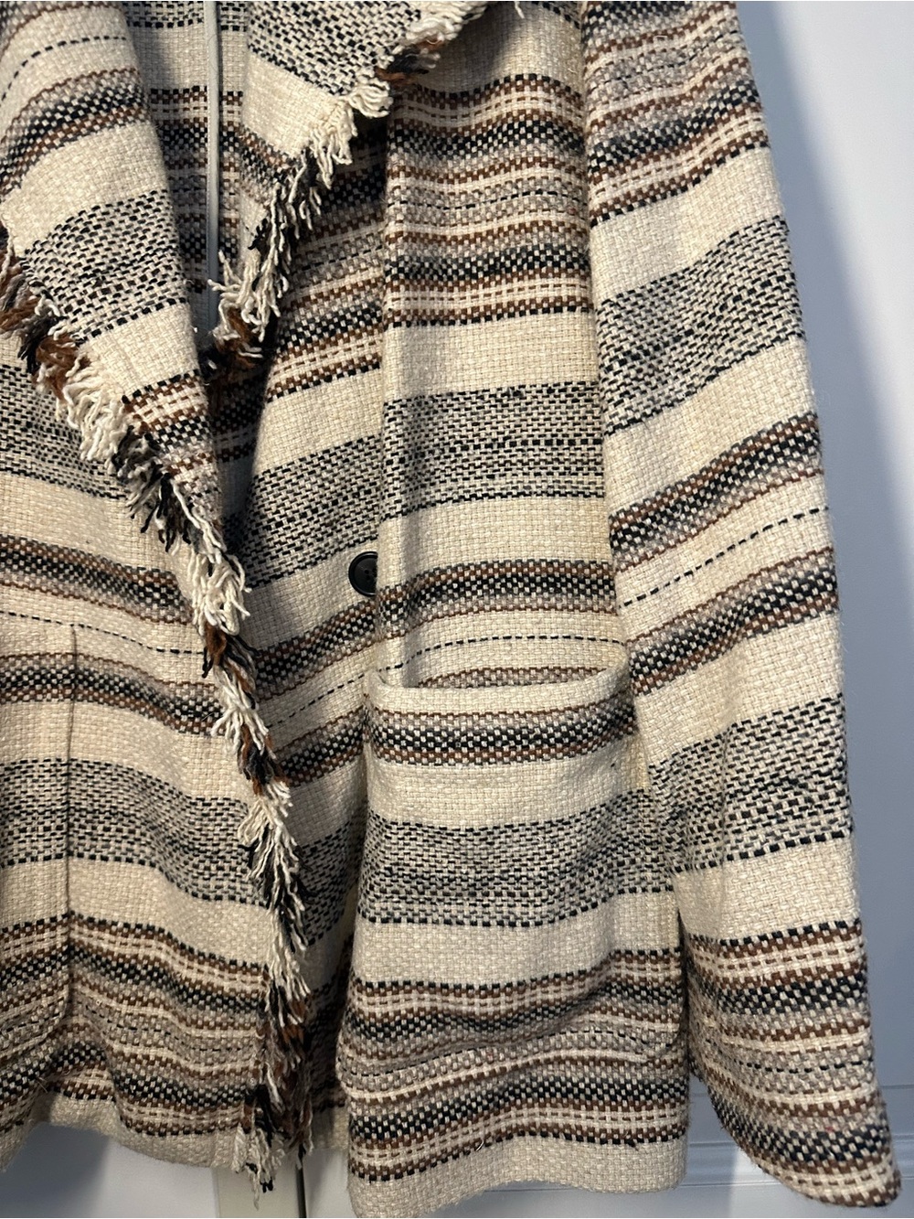 ISABEL MARANT ETOILE Josia Wool-Blend Striped Coat - Picture 4 of 9